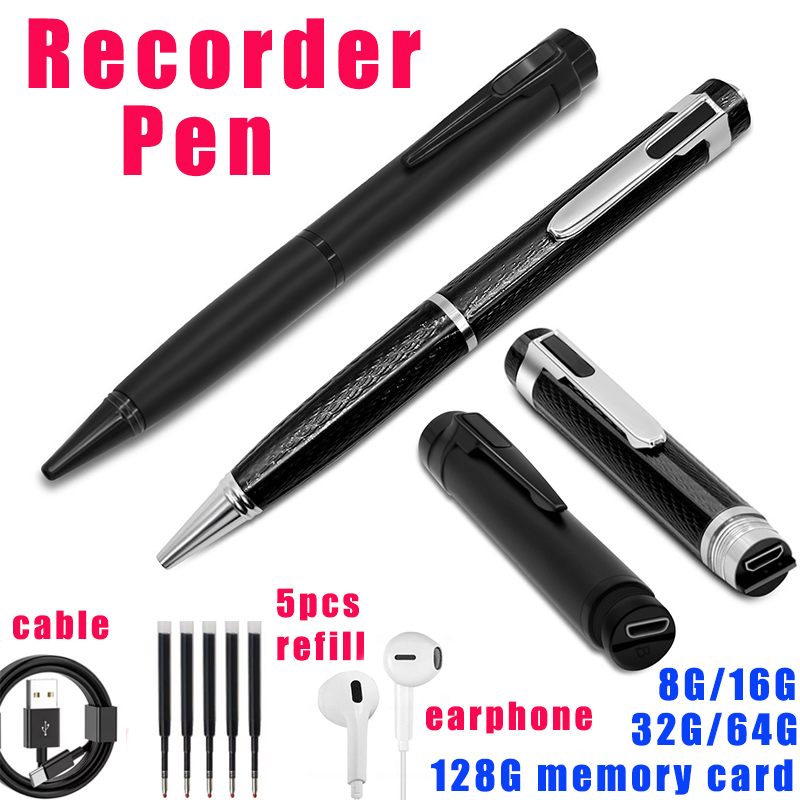 Voice Recorder Pen - Dijital Aktif Kalem Ses Kaydedici 8G-128G